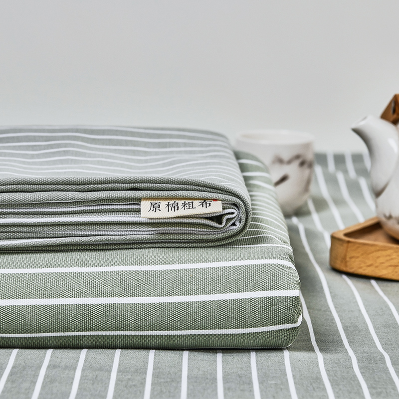 加厚夏季床单单件100棉纺老粗布z被单1米51.8m单人学生1.2三件套