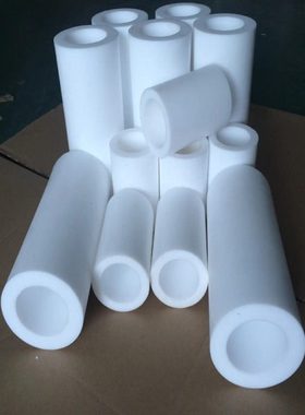 进口白色ptfe+gf15 铁氟龙加玻纤管 F4B聚四氟管GF30%棒加工定制