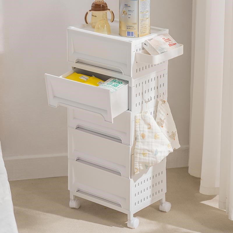 收纳柜抽屉式f家用多层可移动小推车置物架卧室床头柜杂物整理箱