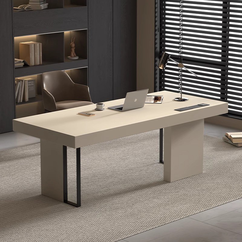 美容院医美咨 咨询桌简约现t代意式极简书桌轻奢高端老板办公桌椅