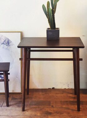 黑不二/中古/书桌樱桃木简约实木禅意泡茶台小户型原木阳台茶桌