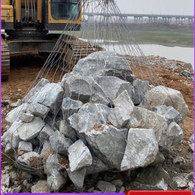 四川金口河高钢网石兜水利工程用高合金钢丝网兜柔性抛石网兜现货