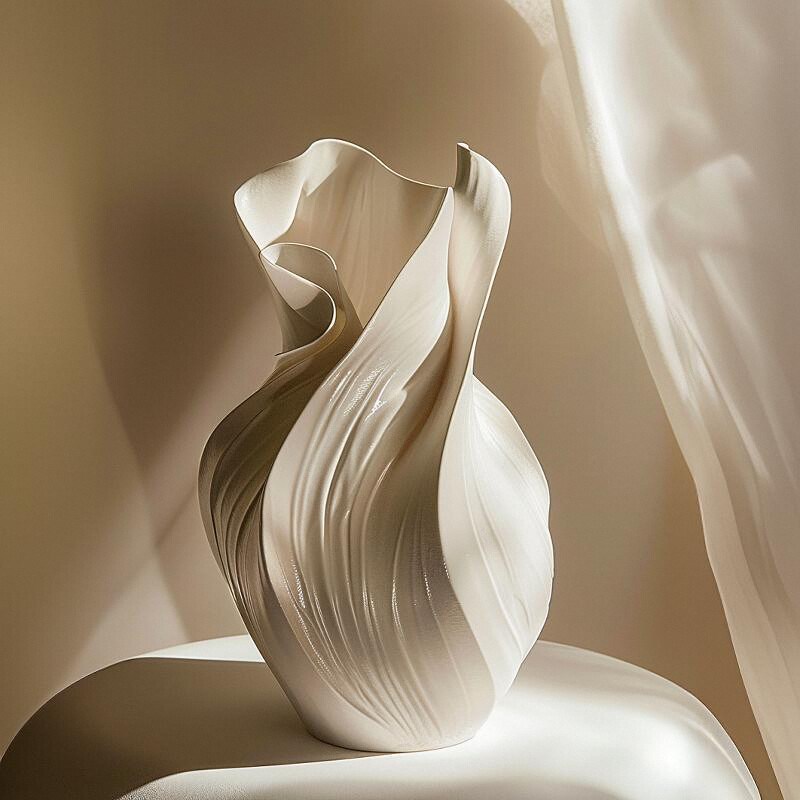 创意陶瓷花瓶摆件客厅插花器水养鲜花民宿餐厅桌面U玄关装饰品摆