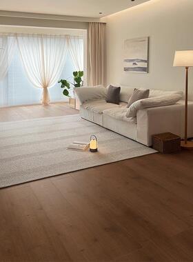 黑桃强化复合木地板胡用中古家侘寂风22412厂家直销复古磨黑色耐