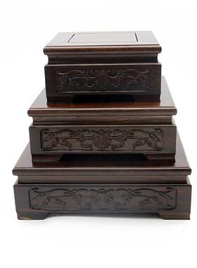 红木底底座长方形实木底座花瓶木质奇玉石Z786摆方紫砂壶件正形佛