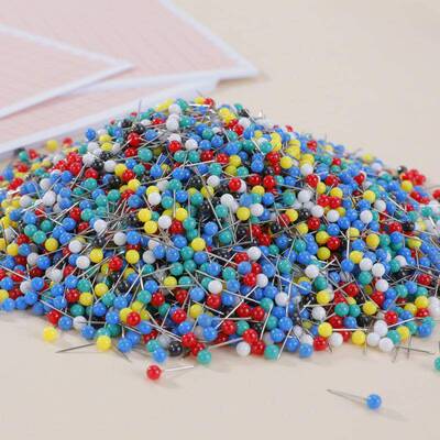 针彩色塑料不锈钢鱼线钓组定位珍针珠JH-06006大头针线定轴固十字