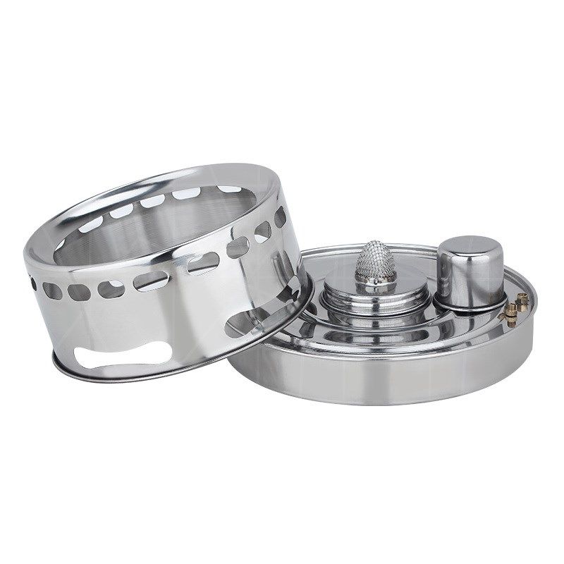 乙醇炉户外不锈钢酒精炉底座小火锅煮茶器可携式Q液体固体家用单