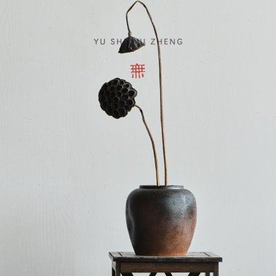 赤贫风空间装饰花瓶粗陶手作大号花器摆件不规则日式花道插花器皿,家居饰品,花瓶,淘宝优惠券,粉丝福利购,淘宝优惠卷