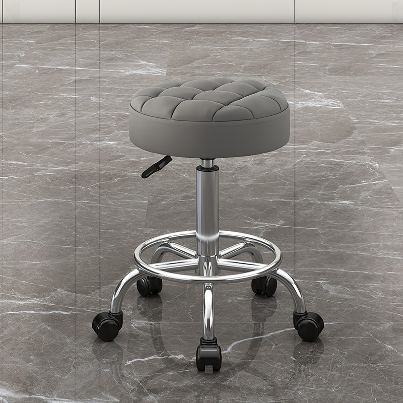 美容凳子滑轮美甲圆凳理发店转椅发廊旋转升降美发凳子大工凳