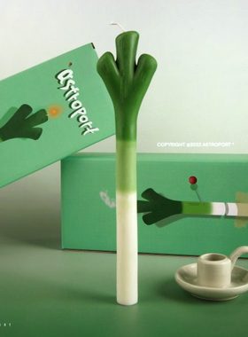 【第十批 现货】 ASTP太空码头葱型可爱香薰蜡烛摆件+托盘礼物