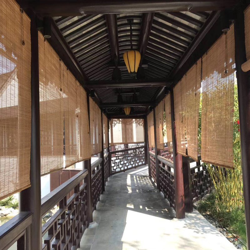 ll防霉防水上漆竹卷帘阳台遮光竹帘竹帘子凉亭竹窗帘室外户外