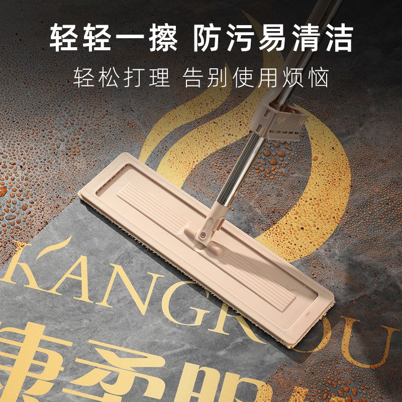 电梯轿厢专用皮革地垫logo图案防水耐磨门口防滑地毯仿大理石