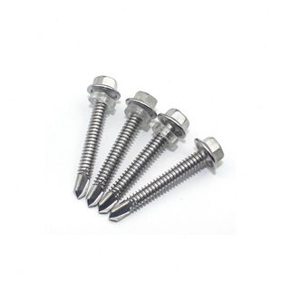 410不锈钢螺丝 六角头螺钉 外六角带垫钻尾螺丝 M6.3*16-100