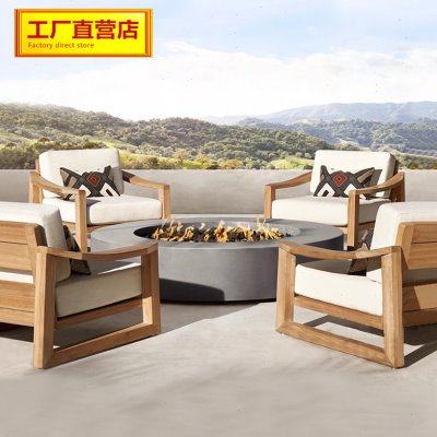 户外柚木防腐木沙发室外露台庭院别墅家具休闲实木沙发椅茶几组合,住宅家具,户外沙发,淘宝优惠券,粉丝福利购,淘宝优惠卷