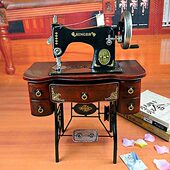 铁艺复古缝纫机模型欧式 家居工艺品摆件橱窗陈列摆饰摄影道具