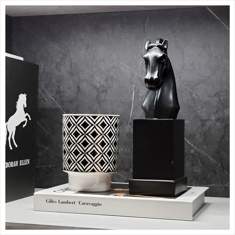 NN0I现代样板间软装饰品客厅书架轻奢家居摆件挂画杯蜡相架组合ZH