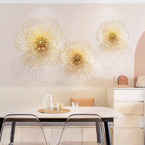 现代简约墙饰壁挂金属花朵壁饰客厅沙发背景墙装饰品玄关过道挂件,家居饰品,壁饰,淘宝优惠券,粉丝福利购,淘宝优惠卷