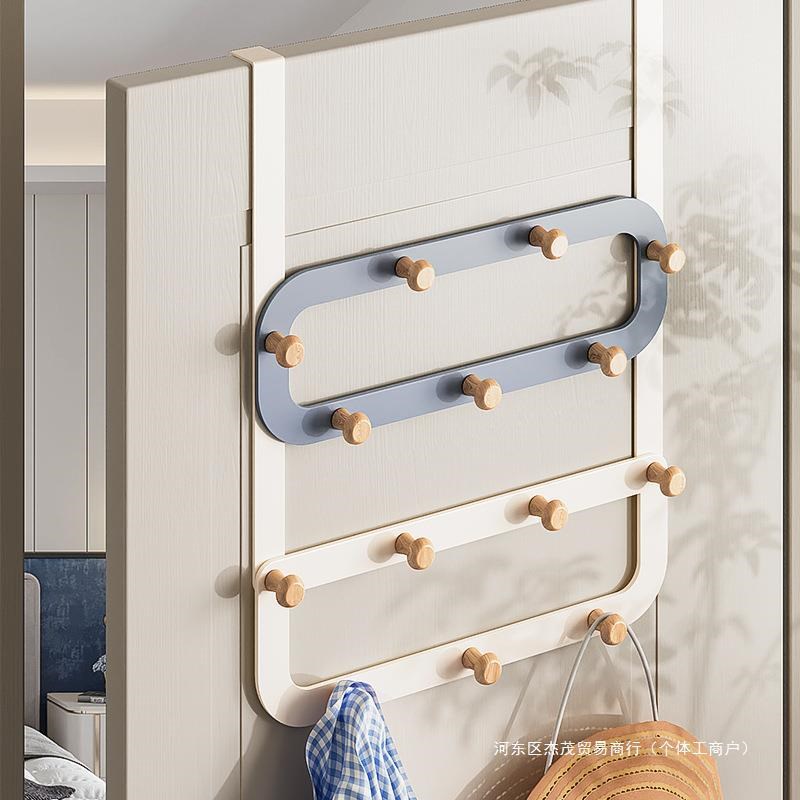 门后挂钩门上挂衣架高门加长门卧室门背式免打孔收纳置物架铁