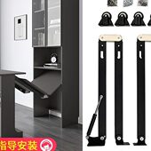 折叠桌五金配件下翻式 推拉伸缩餐桌书桌子隐藏滑轨轨道 可面抽拉式