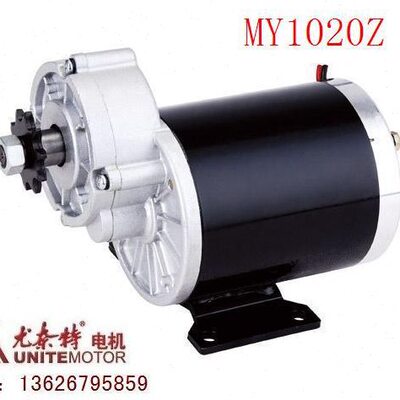 尤奈特永磁直流有刷速电机MY1020Z-600W/48V/36 电动三轮车配件