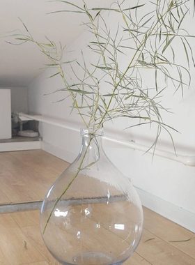 OOOOH马醉木吊钟大肚瓶落地花瓶手工锤纹玻璃花瓶