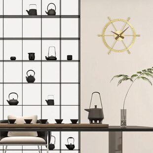 船舵新中式时钟表挂墙挂钟客厅高档创意2024新款网红简约现代大气