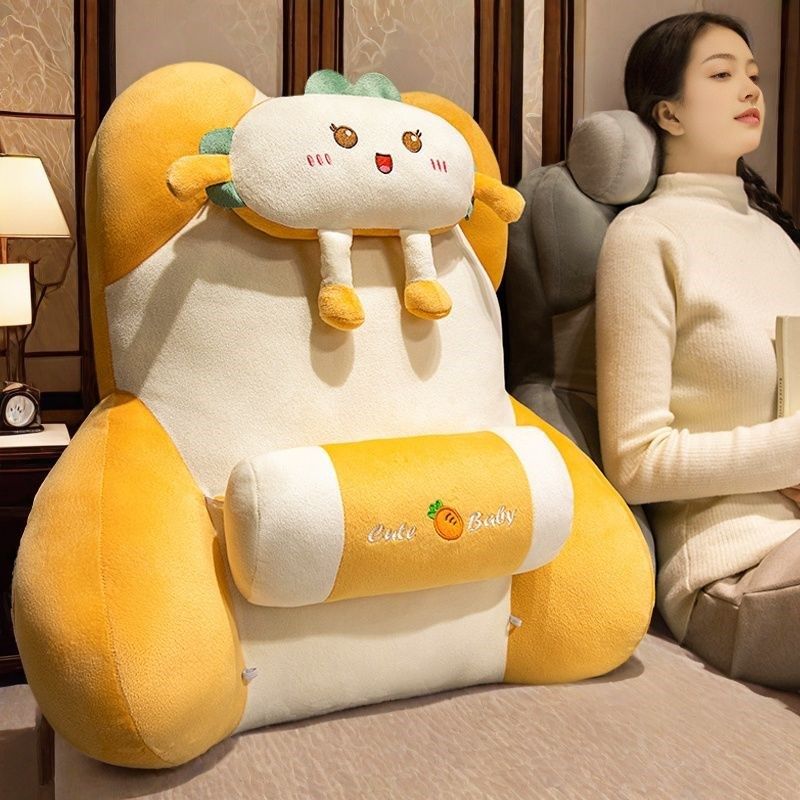 升级款床头软包护腰靠垫沙发学生宿舍枕头老人床上靠枕玩手机看书