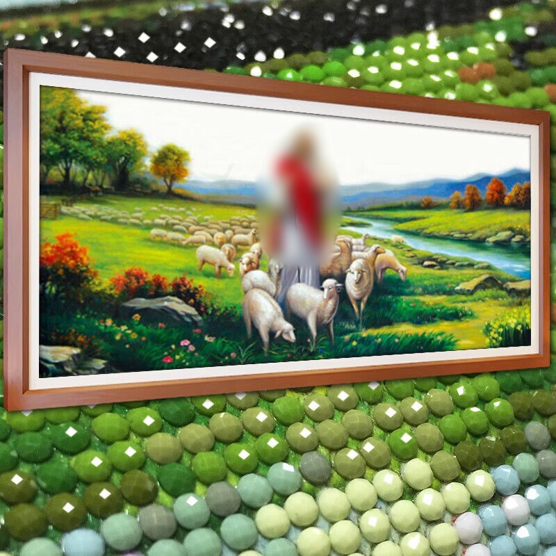 世界名画人物2024新款5d水晶钻石画满钻点钻贴钻十字绣客厅砖石秀