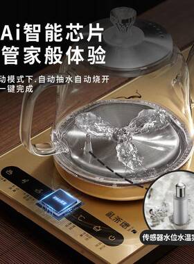烧全自动底部25059边上水水茶壶煮茶烧水一体机玻璃泡茶双具台电