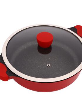 厂家深多热销麦饭石炖锅韩式锅炒菜ZMG汤功能炖平底锅电磁炉通用