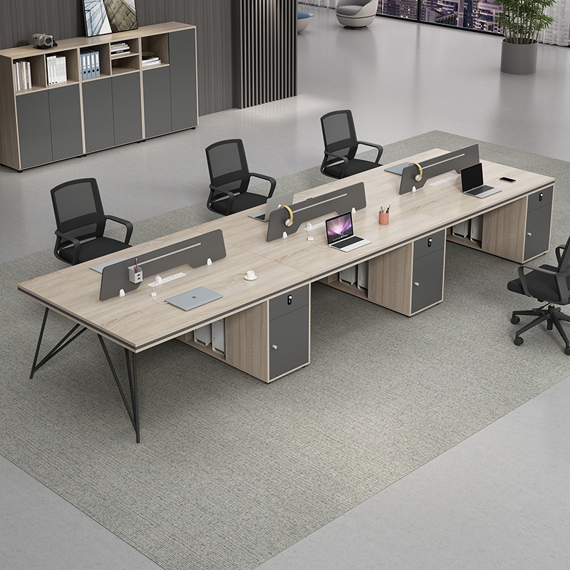 办公桌椅组合简约现代办公桌员工位四/J六人位卡座办公家俱职员桌