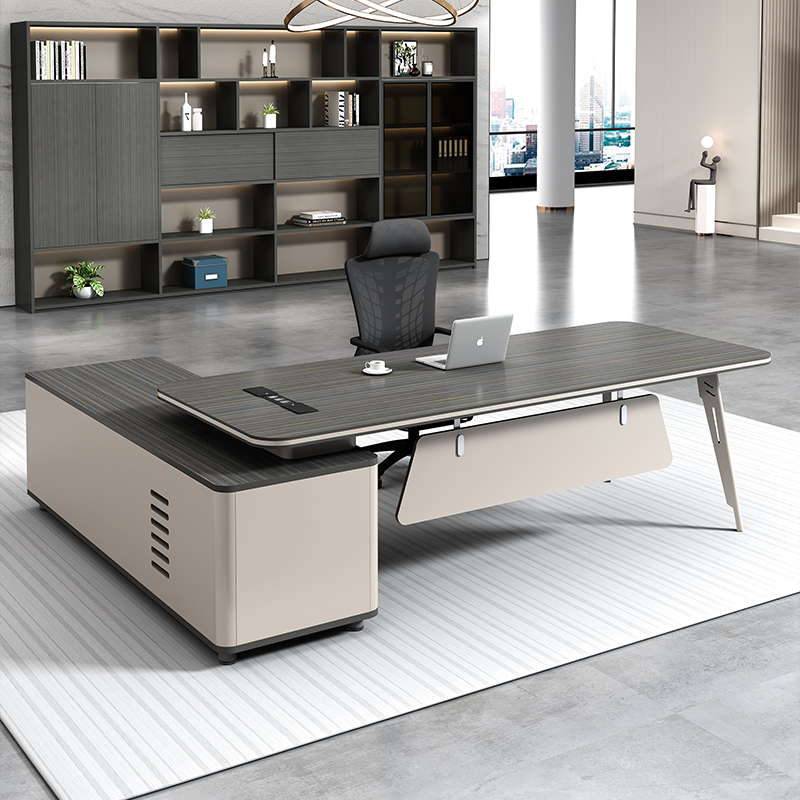 办公家具老板桌简k约现代总裁经理办公桌子主管办公室办公桌椅组