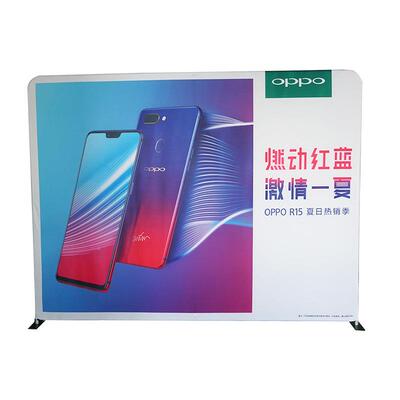 厂EYV家铝合告金快幕会秀户外签展会广直播到背景墙展布艺签字墙