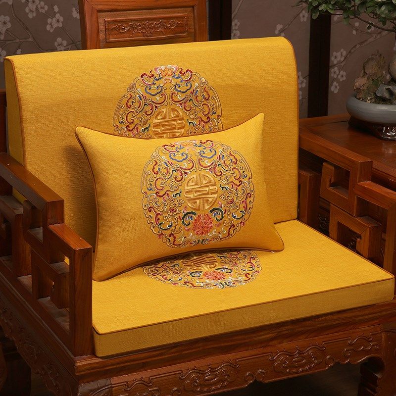 红木沙发坐垫中式家具实木椅子沙B发垫四季通用垫子罗汉床套罩定