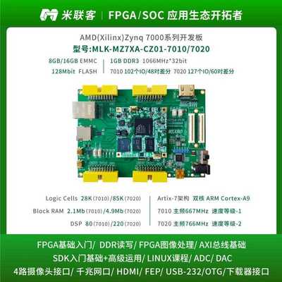 米联客MLK MZ7XA XILINX FPGA开发板 ARM ZYNQ7000 7010 7020
