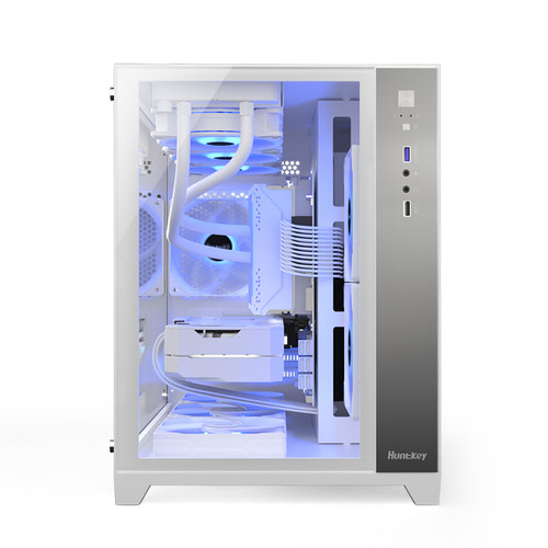 航6S960全景机箱 无立柱钢化玻璃机壳 支援3嘉0水冷 游戏脑电中塔