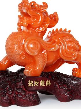 招财貔貅摆装财源滚滚皮丘收关前台件饰办公室桌玄银客厅开业礼品