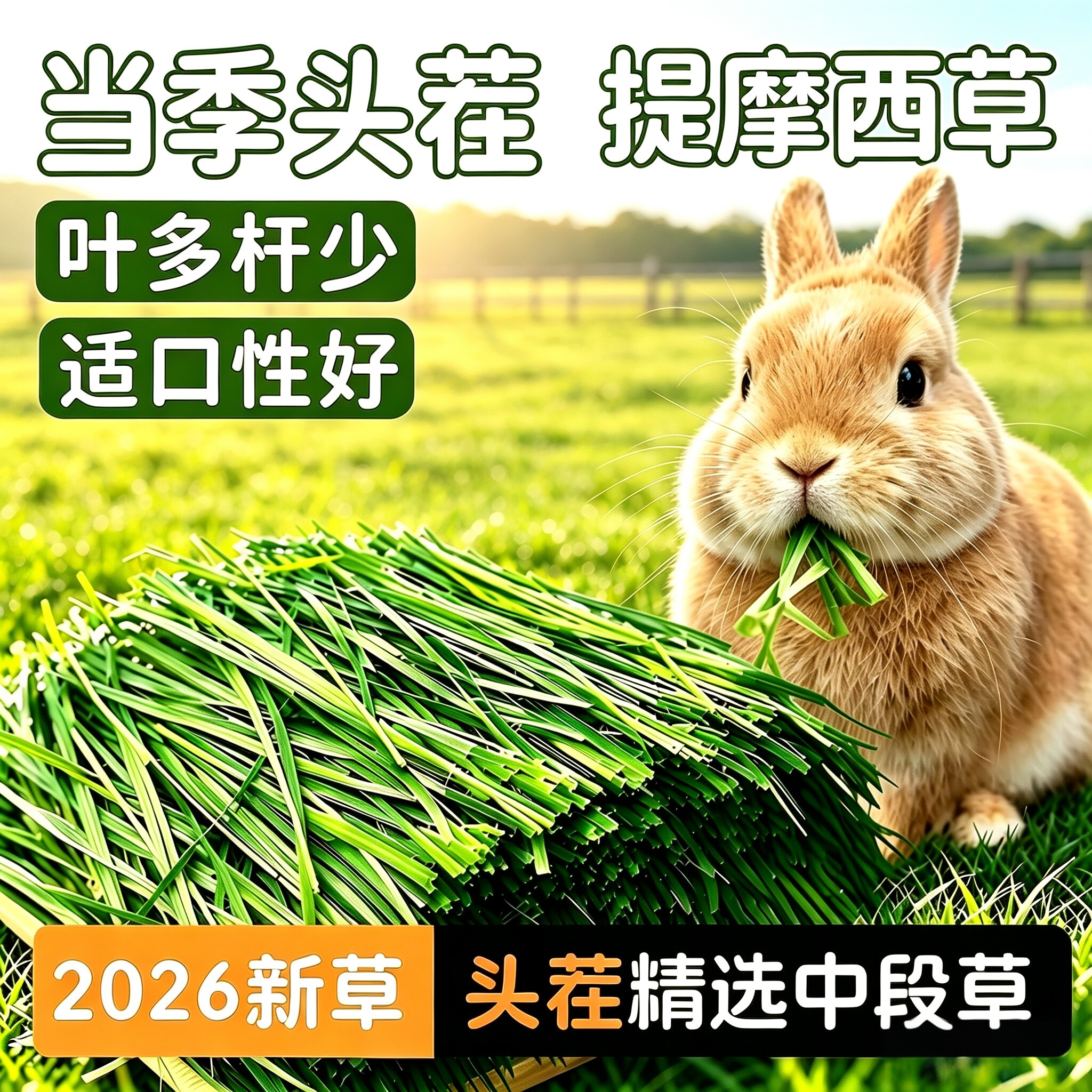 26年头茬高品质晒干牧草兔子爱吃