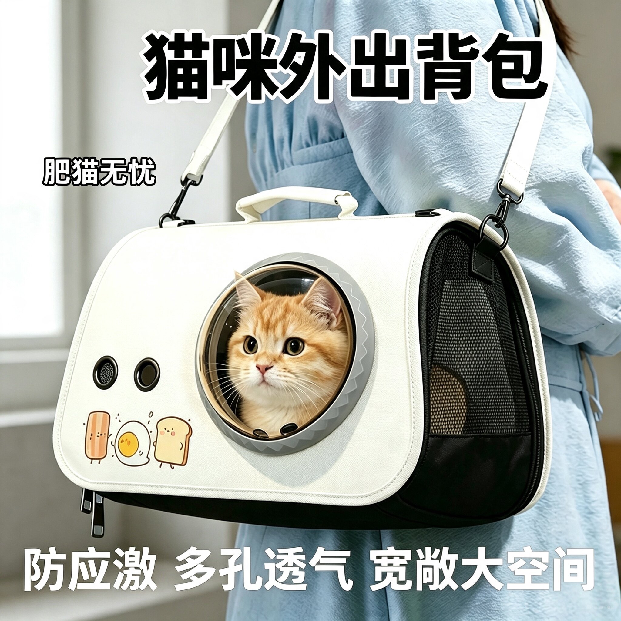 轻便透气!加厚大空间!可背可提