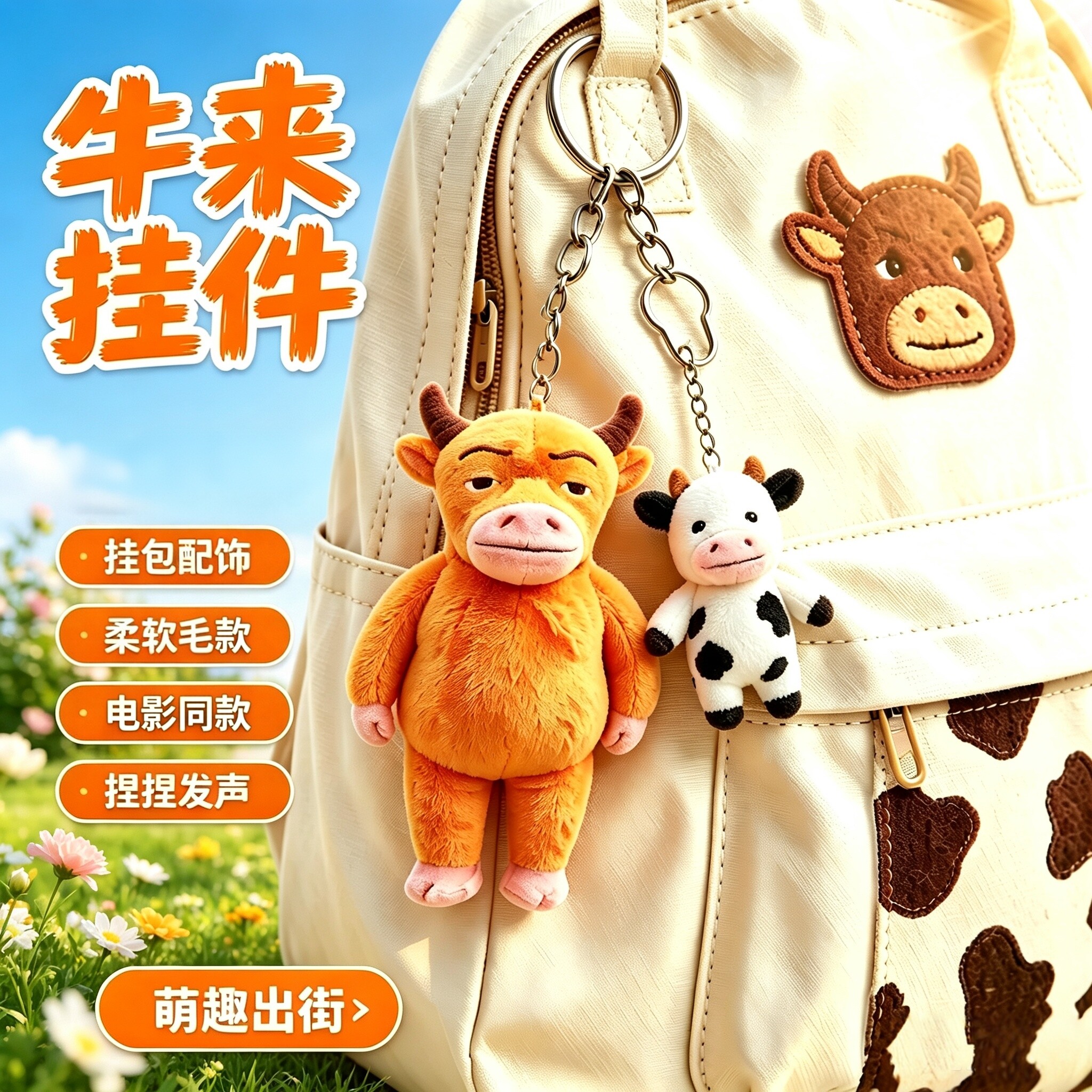 牛来电影手办！趣味发声网红同款