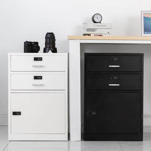 文件柜矮柜财务办公室铁皮柜小柜子带锁抽屉柜钢制桌多规格活动柜