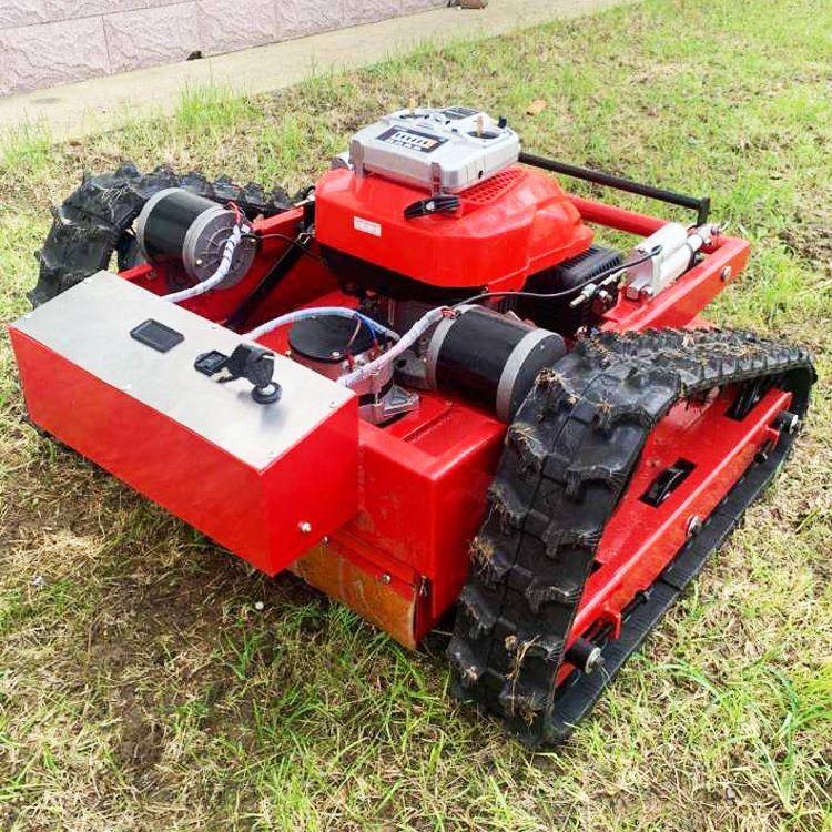 小型河堤斜坡遥控除草机无人驾驶碎草机园林绿化自走割草机