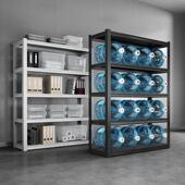 家用简易货架扣式 安装 钢落地多层仓储厨制卡房收664置物架纳整理