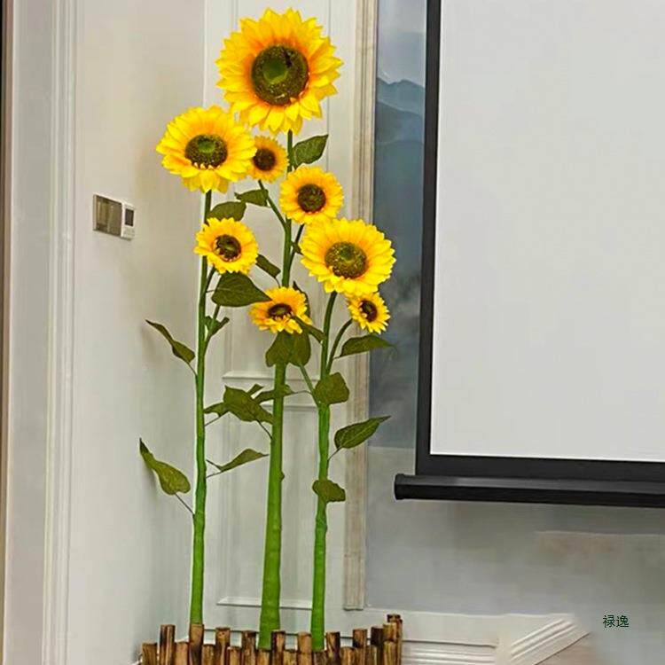 日葵太装阳花F9557JH9客向厅假花设大型饰摆花艺干花落地道具摆件