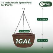 2531植篮带链条 外植室物悬花盆阳台装 饰悬挂花FS 户外挂物用织