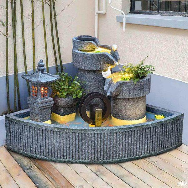 花园内角角落阳台庭院花园庭院鱼池造景摆件大型流水水系环水室内,家居饰品,户外/庭院摆件,淘宝优惠券,粉丝福利购,淘宝优惠卷