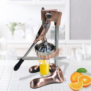 商用不锈钢手动榨汁机仿古榨汁器手压鲜榨特大号压汁器挤压橙汁机