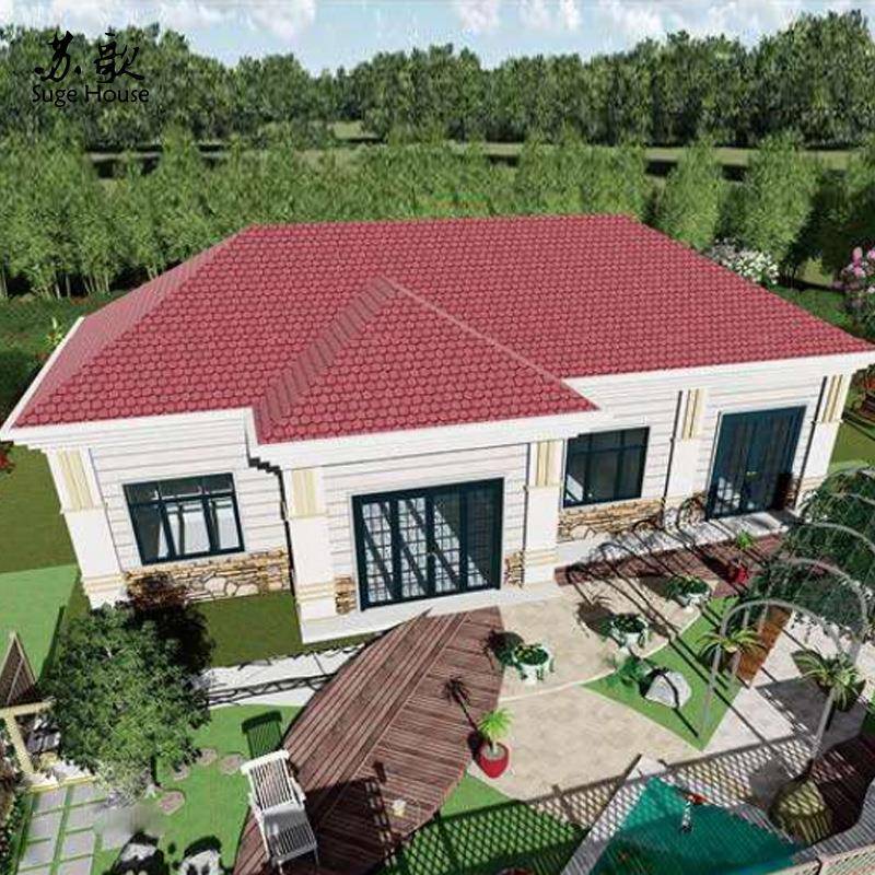 厂家直销农村自建度假轻钢别墅房屋设计施工小户型一层别墅住宅