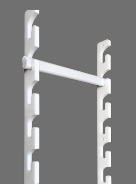 恺蓝白色任意撑儿童衣柜可调节高度衣杆衣通出轨横杆