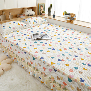 榻榻米床盖定制防滑炕套罩四季通用绗缝夹棉炕裙大炕专用炕盖床单